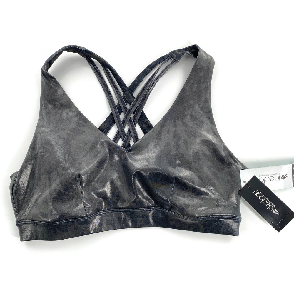 Ideology Spiral Strappy-Back Low Impact Sports Bra-Gray XS/ M - Picture 2 of 4